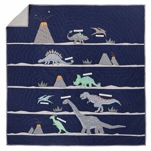 Pottery Barn Kids Navy Dinosaur Quilt